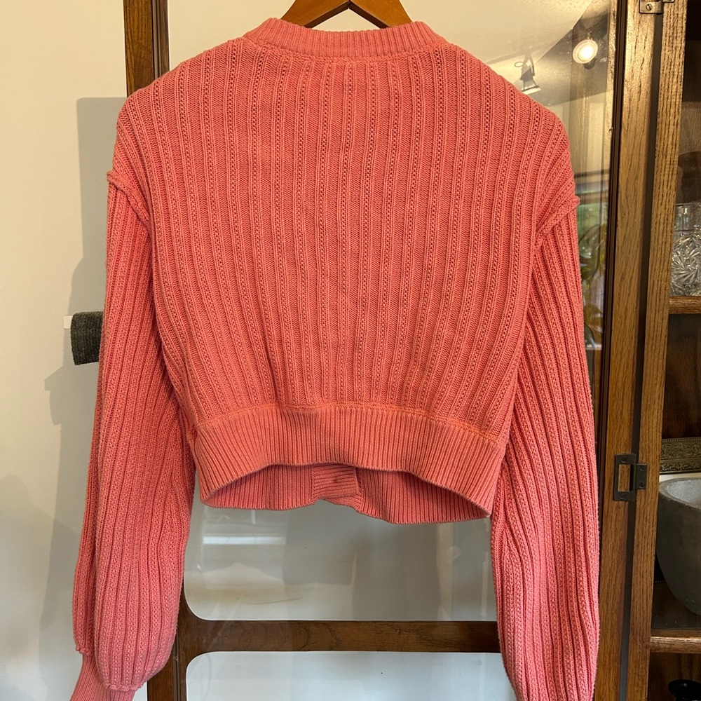 Free people all yours knit cardigan in pink - Picture 7 of 9